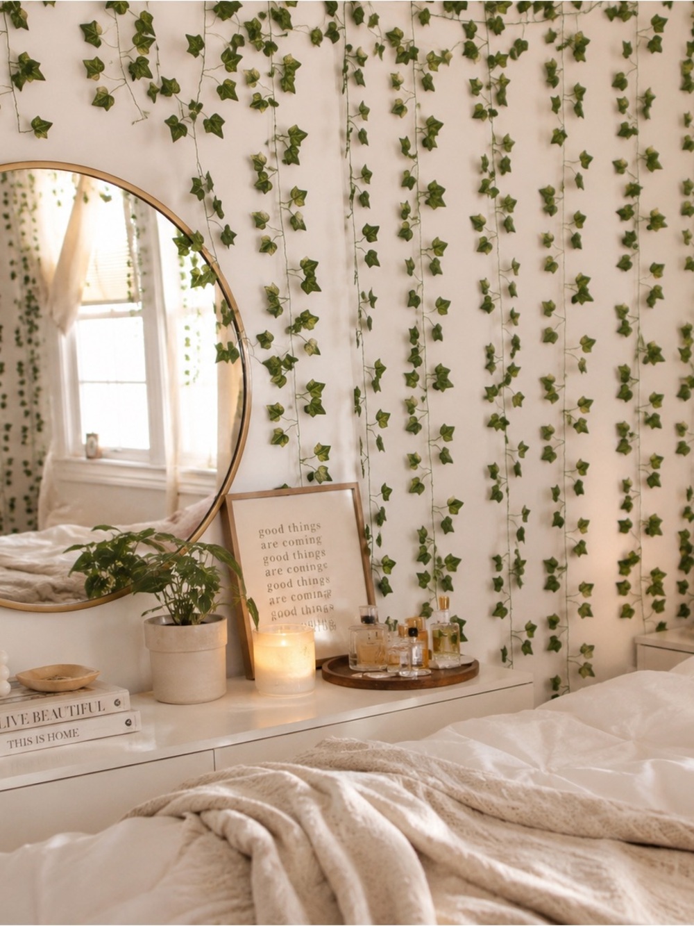 Artificial Ivy Garland Vine Set – Faux Greenery Wall & Décor Vines